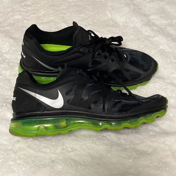 Air Max 2012 black/lime green women’s size 9.5 - Picture 1 of 10